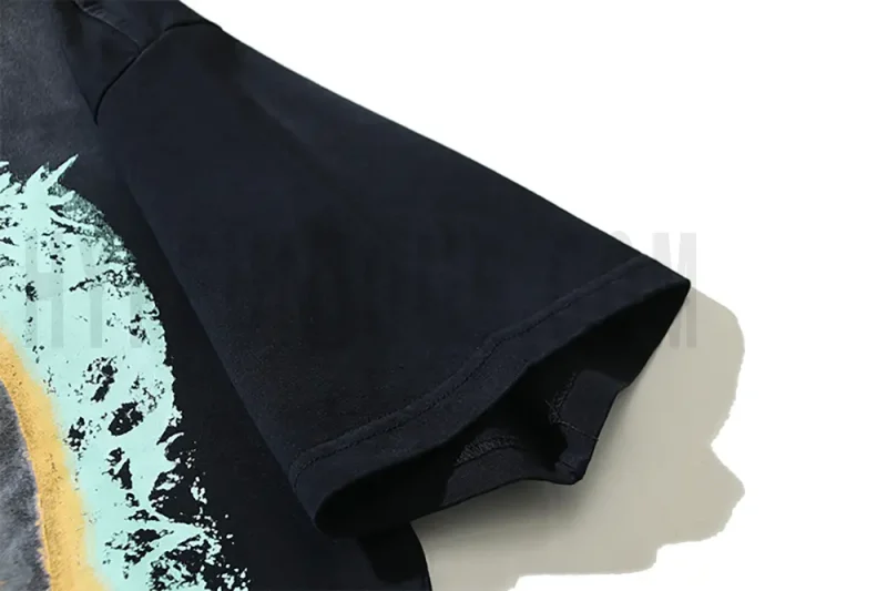 Precision cutting and sewing techniques on sleeves.