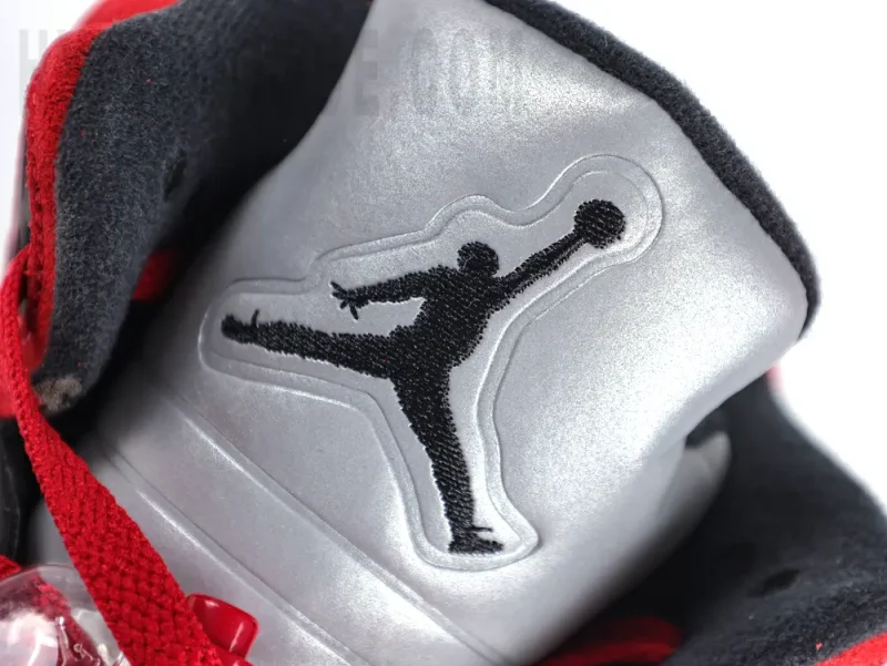the jump men logo on the tongue