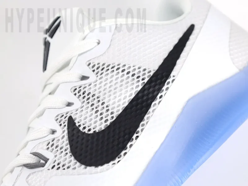 Black logo on the side of the shoe
