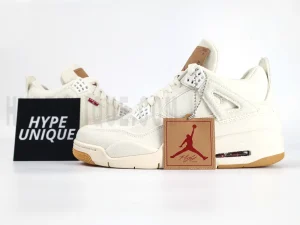 Levi's x Air Jordan 4 Retro 'White Denim'