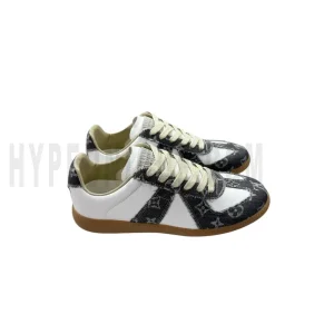 MM Mm6 Replica Low-Top Leather White Dark Grey Sneakers