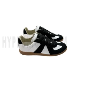 MM Mm6 Replica Low-Top White Black Sneakers