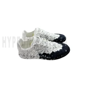 MM6 Replica Low 'Paint Splatter - White Black' Canvas Sneakers