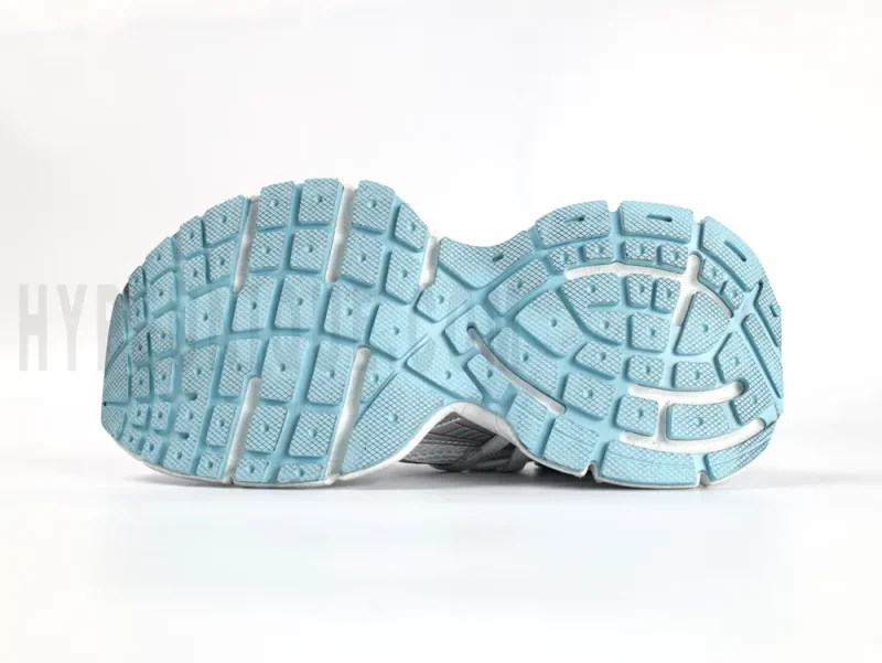 the blue outsole