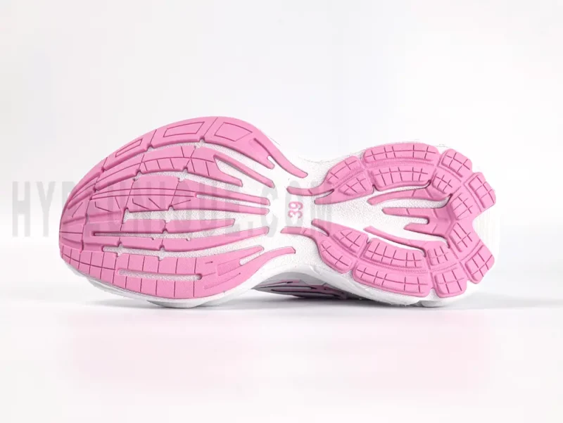 the white and pink outsole