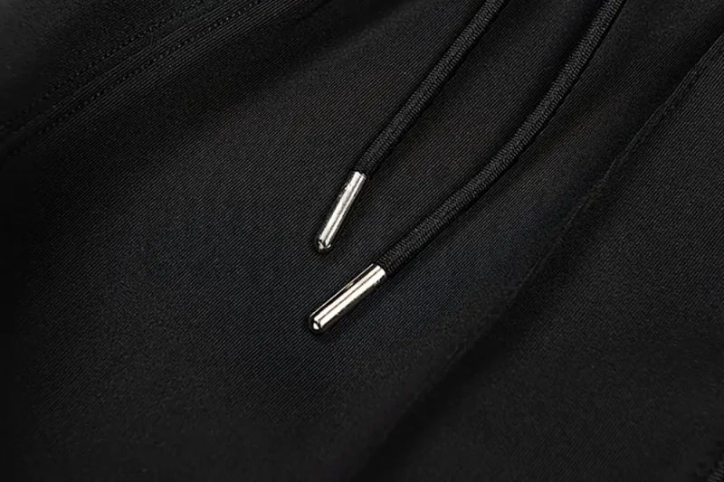 Black drawstring design.