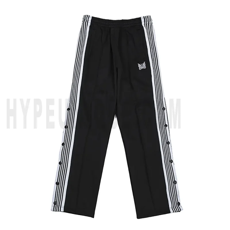Needles Butterfly Embroidered Snap Button Pants