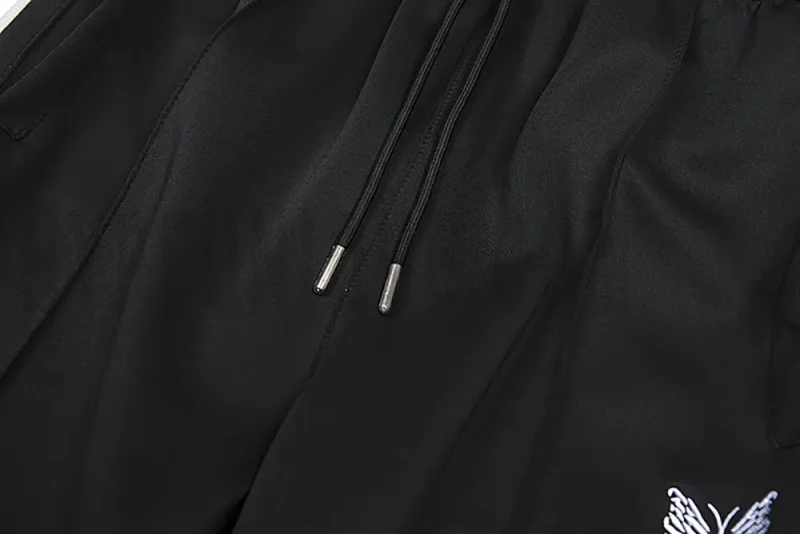 Black drawstring design.