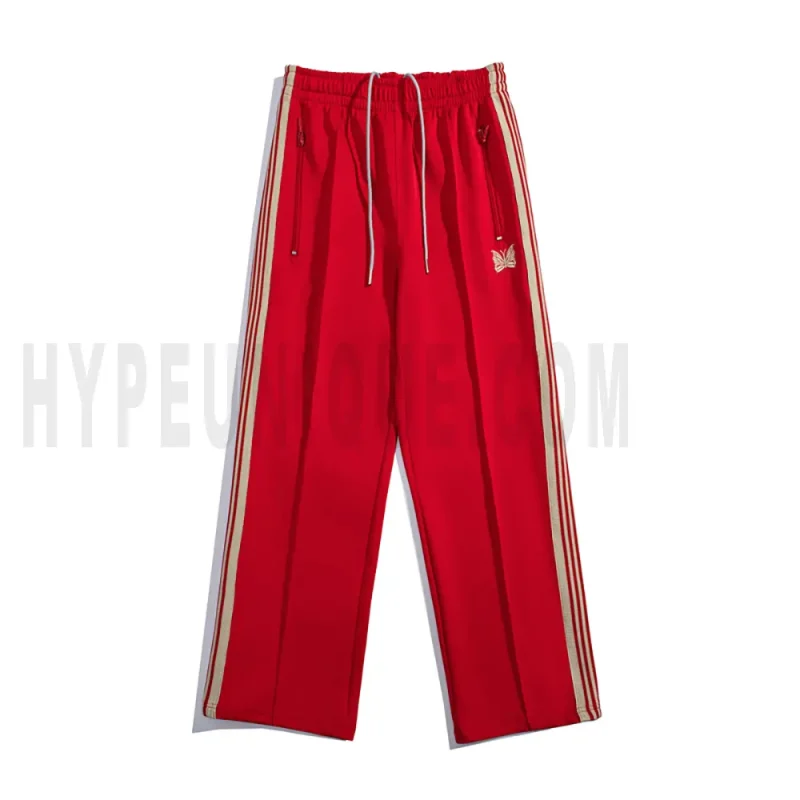 The front of the red pants