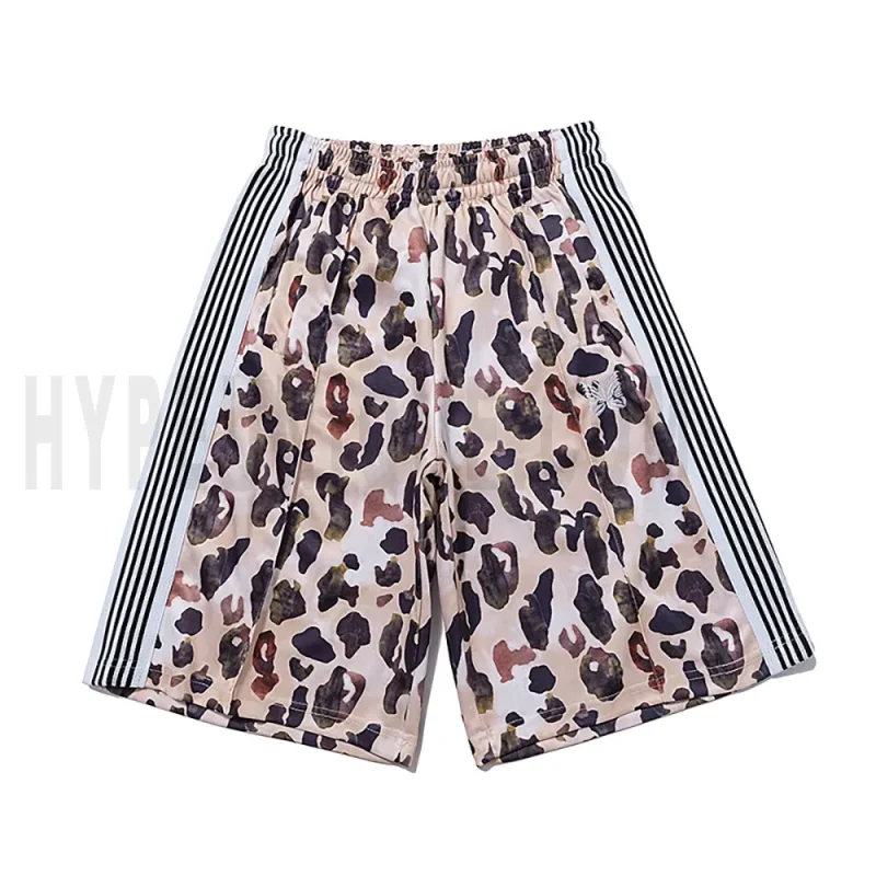 Needles Leopard-Print Black Shorts