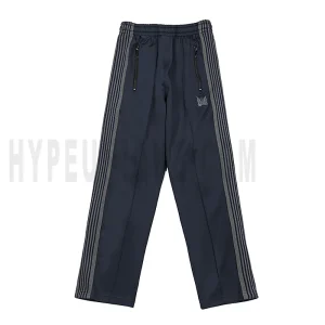 Needles Quality Embroidered Track Pants Classic Stripe Trousers.