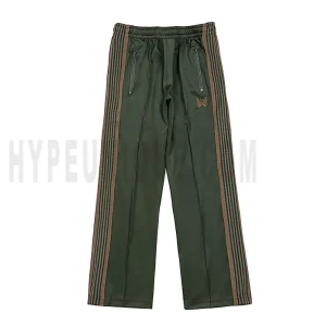 Needles Quality Embroidered Track Pants Classic Stripe Trousers.