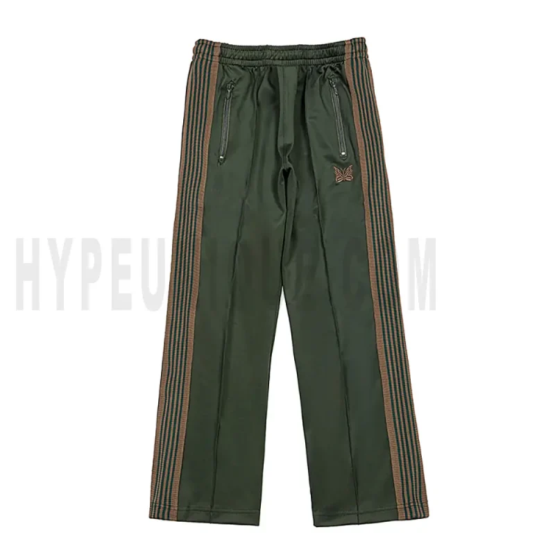 Needles Quality Embroidered Track Pants Classic Stripe Trousers.