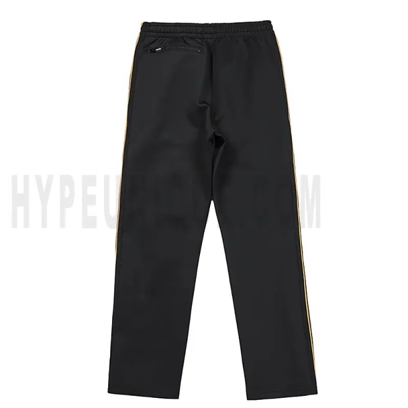 The back of the black pants