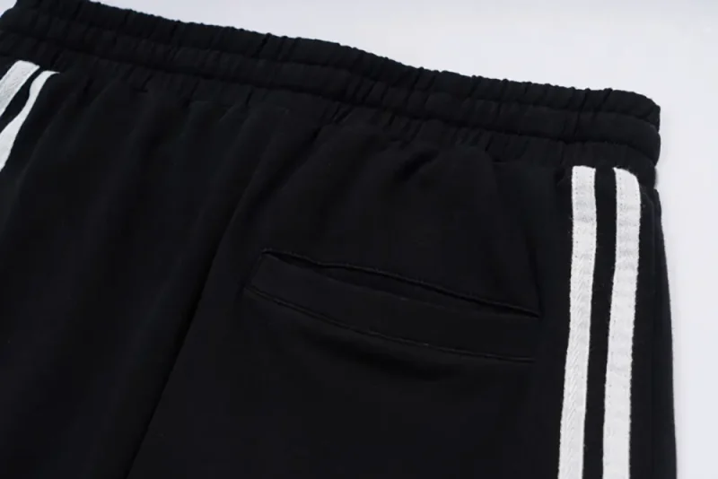Back detail view of the black pants