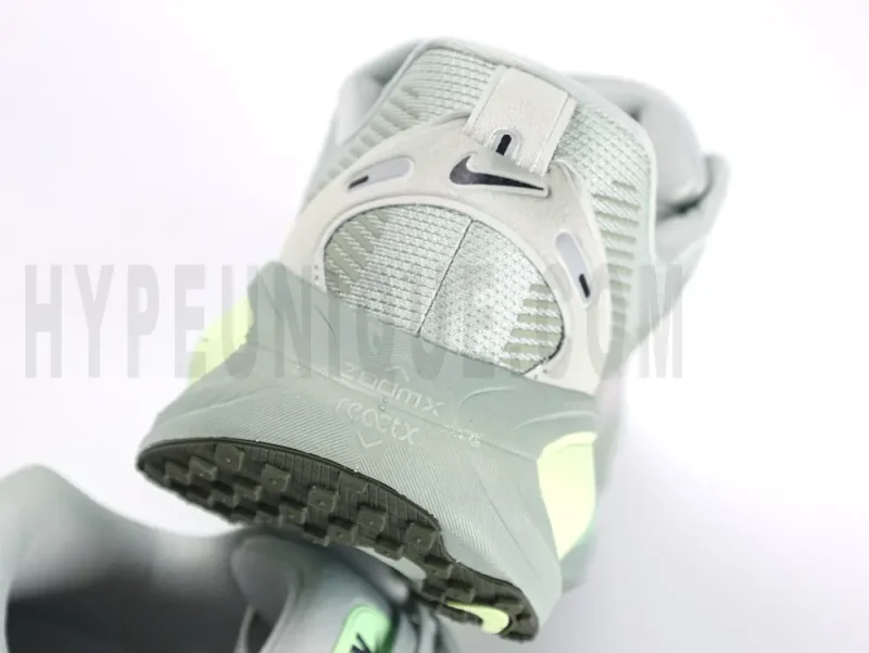 The gray heel of the Shoes
