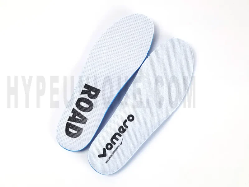 The white insole of the Nike Vomero 18 'Electric Green' Road Running Shoes.