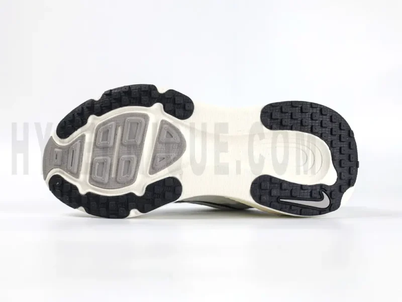 The black white and gray outsole.