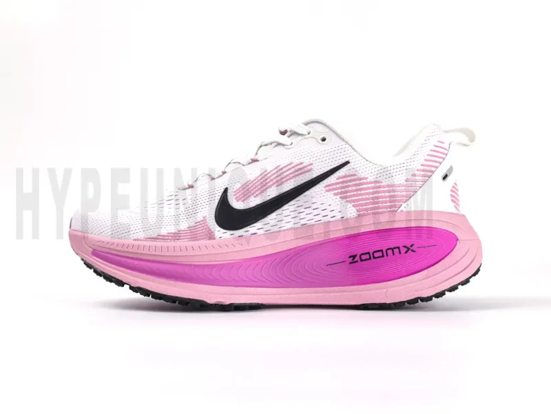 The left of the Nike Wmns Vomero 18 'Summit White Elemental Pink' Road Running Shoes