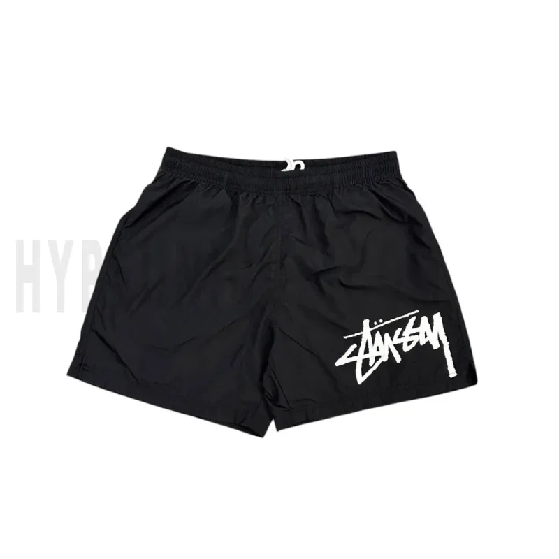 The front of the black. shorts