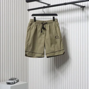 Plaid Letter Embroidery Shorts
