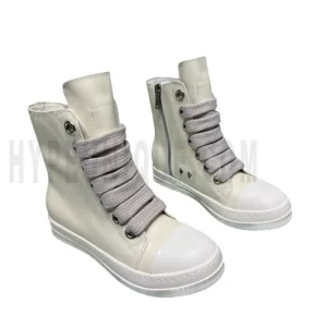 R1ck 0wens Beige Hollywood Jumbolace Sneakers