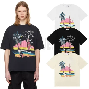 Rhude Beach-Print T-Shirt