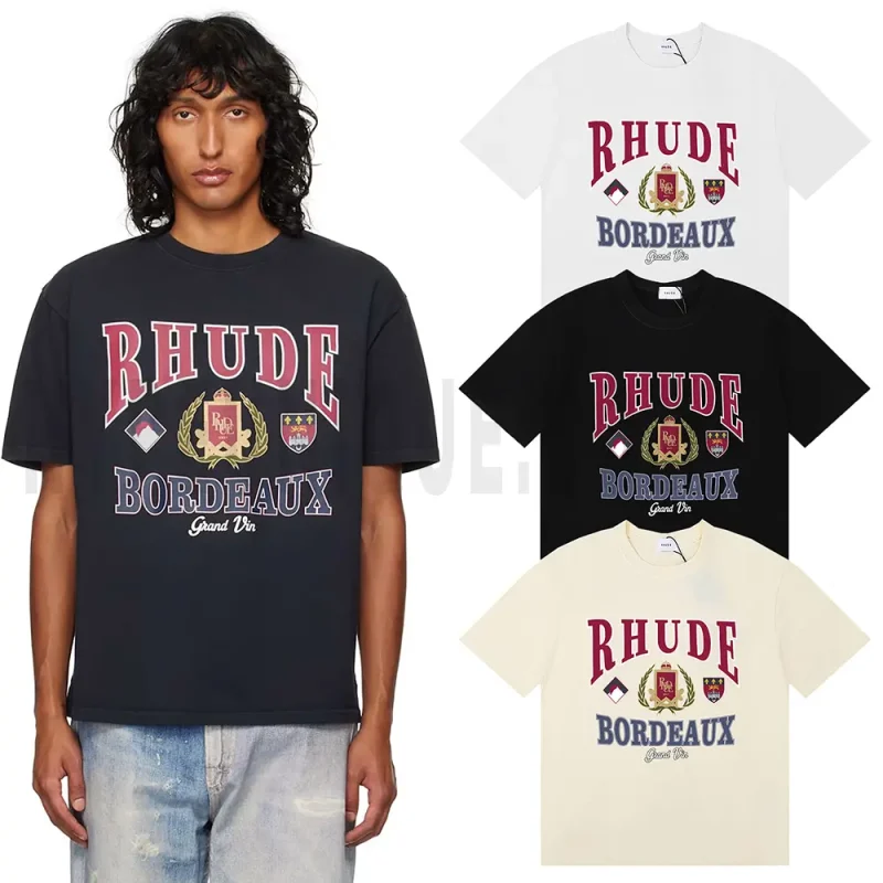 Rhude Bordeaux Grand T-Shirt