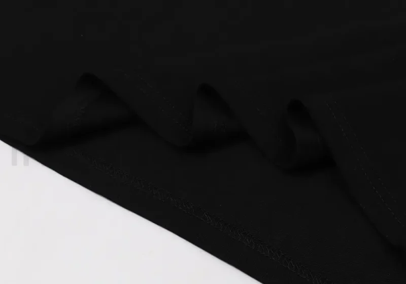 Precision cutting and sewing techniques in shirt tail.