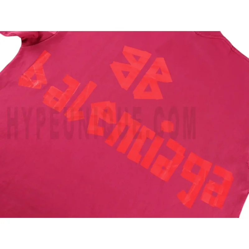 Printed graphic on the back of the garment