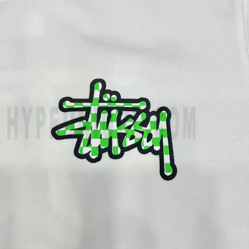 Simple and stylish front graphic design on the white T-shirt.