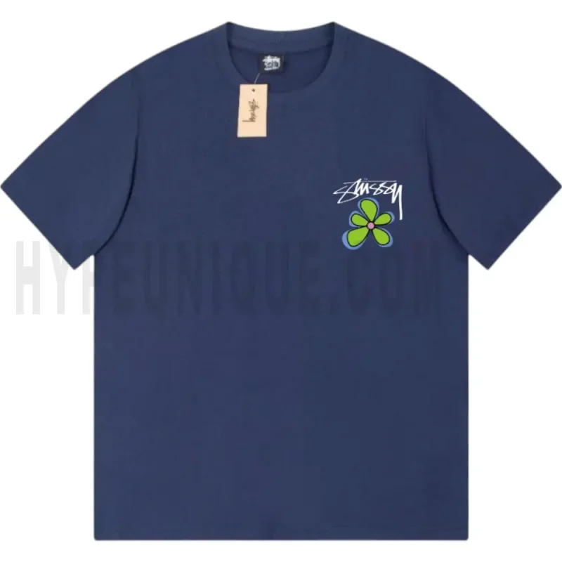The front of the blue clothes