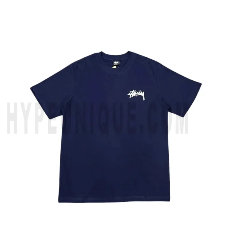 The front of the blue clothes