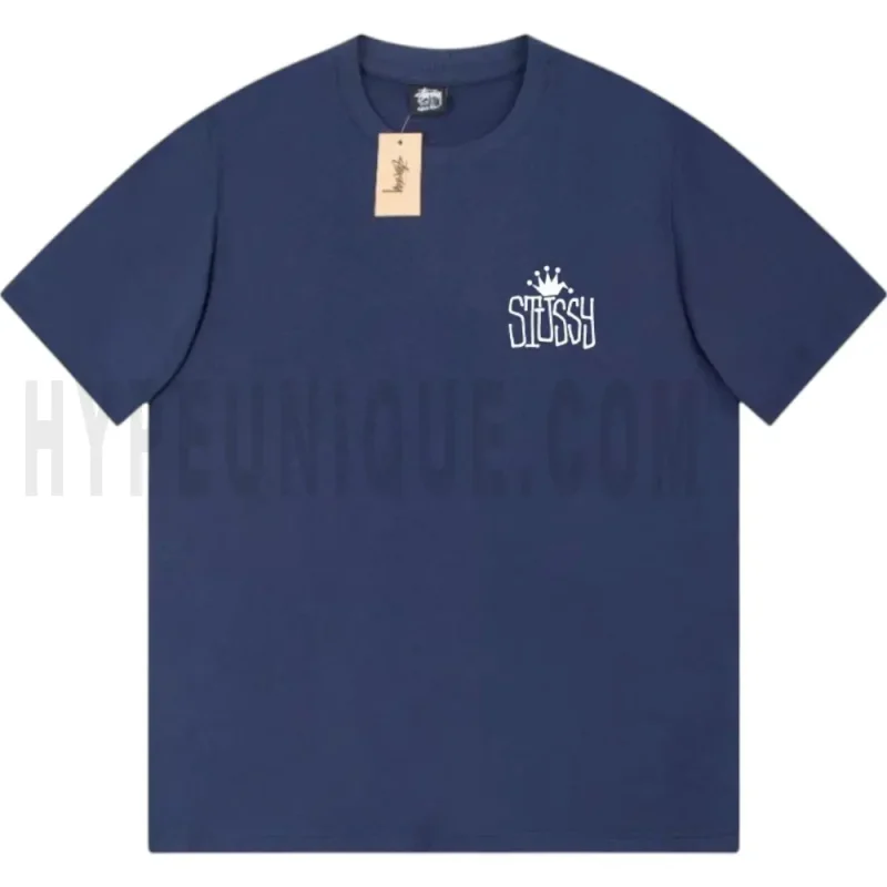 The front of the blue clothes
