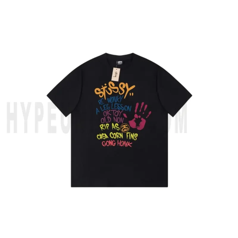 The front of the black clothes