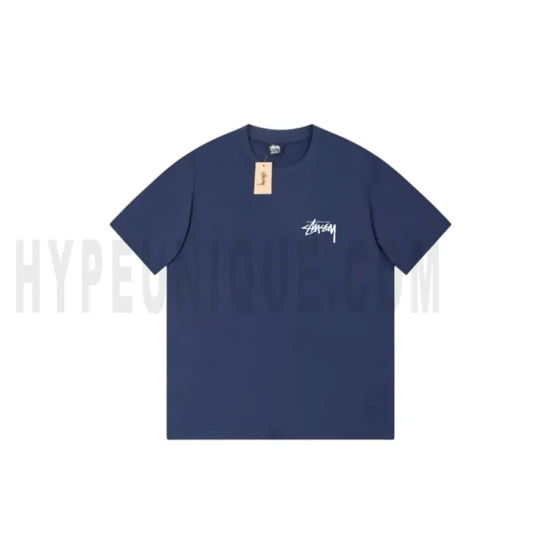 The front of the blue clothes