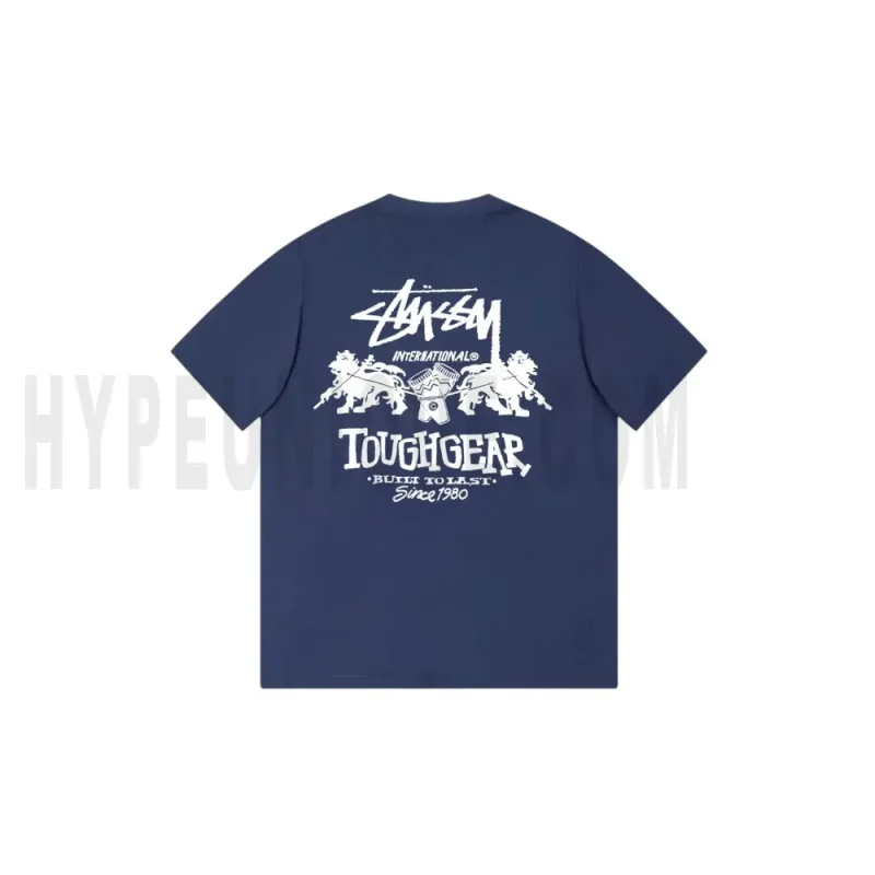 The back of the blue clothes