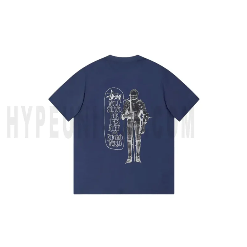 The back of the blue clothes