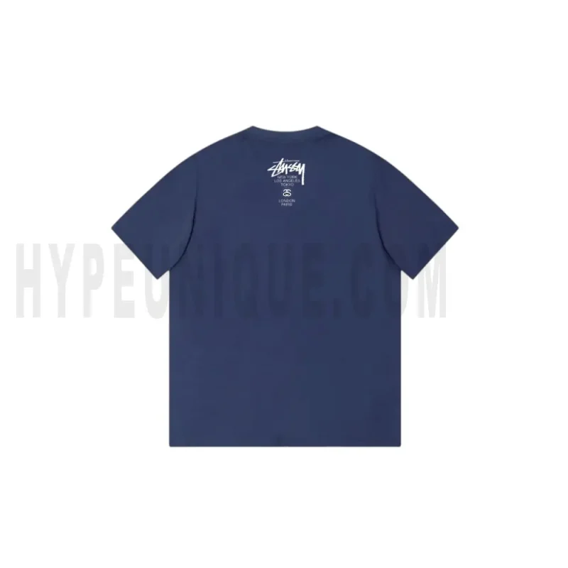 The back of the blue clothes