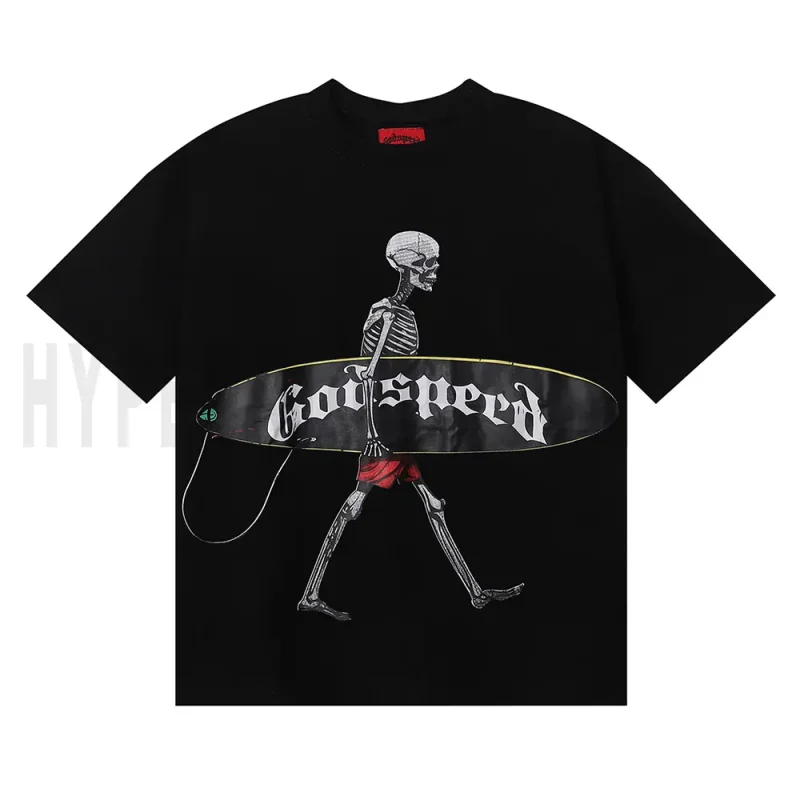 The front of the black clothes