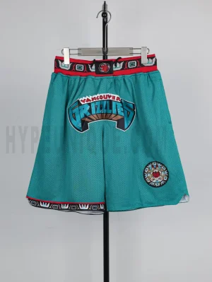 Teal Vancouver Grizzlies Hardwood Classics x Just Don Mesh Home Shorts