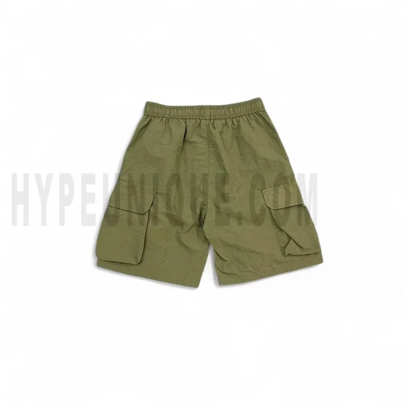 The back of the green short