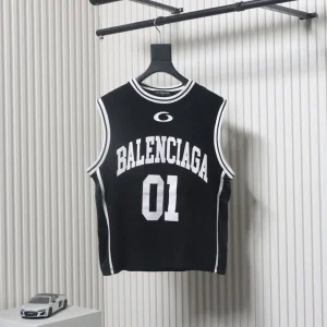 Wool Intarsia Basketball Vest
