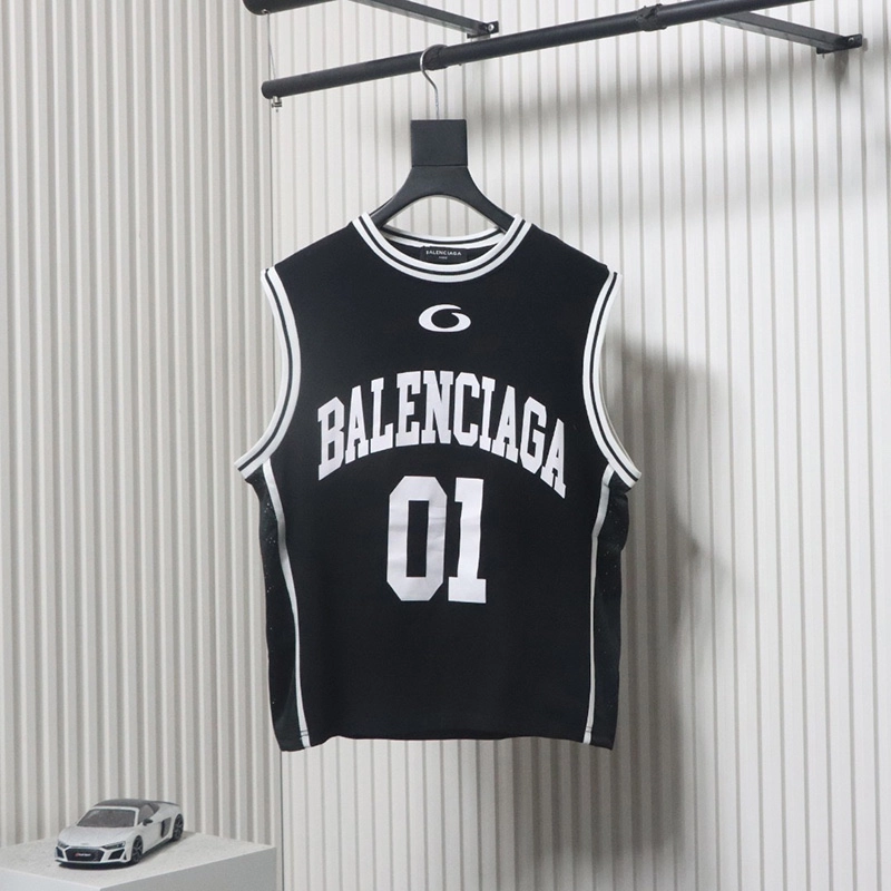 Wool Intarsia Basketball Vest