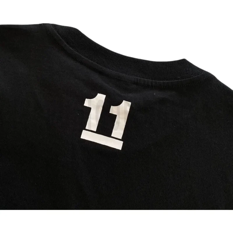 Printed graphic on the back of the garment