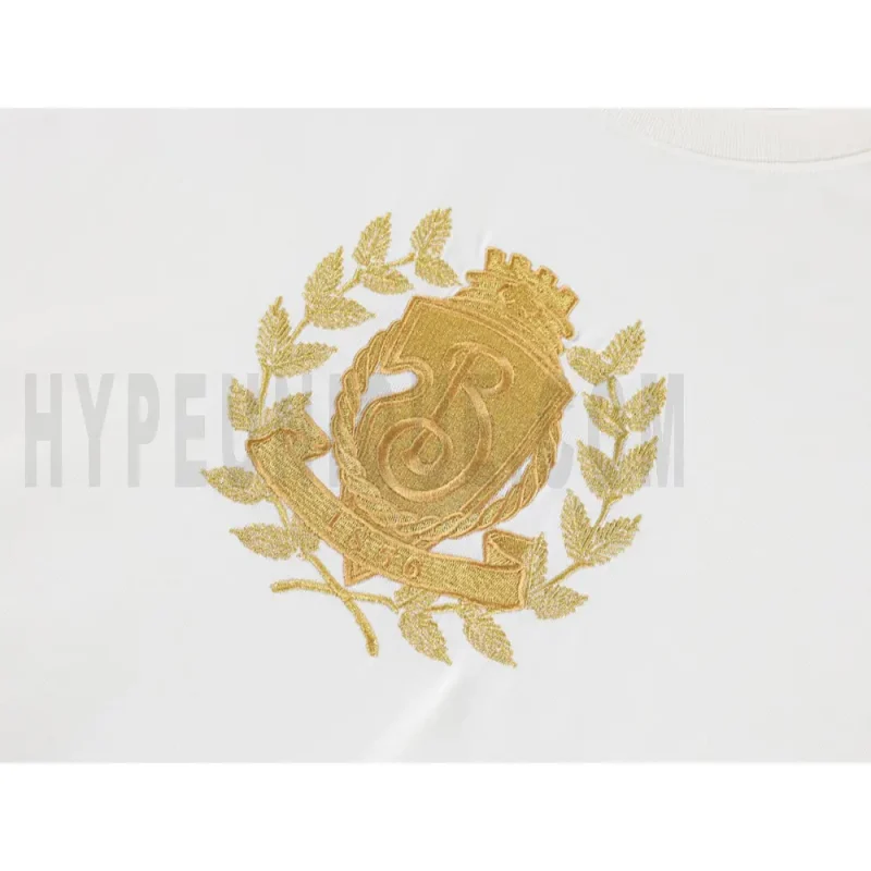 Embroidered graphic on the front of the T-shirt
