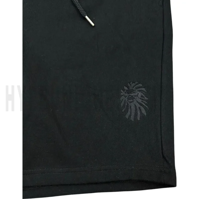 Embroidered graphic on the front of the shorts