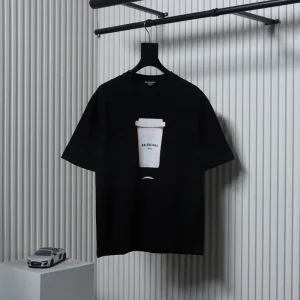 Beverage Cup Logo Print T-Shirt