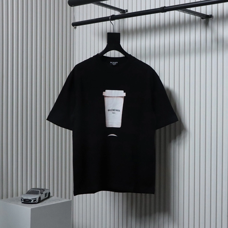 Beverage Cup Logo Print T-Shirt