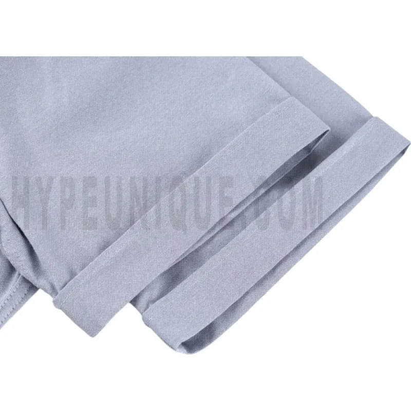 The sleeves of the blue clothes